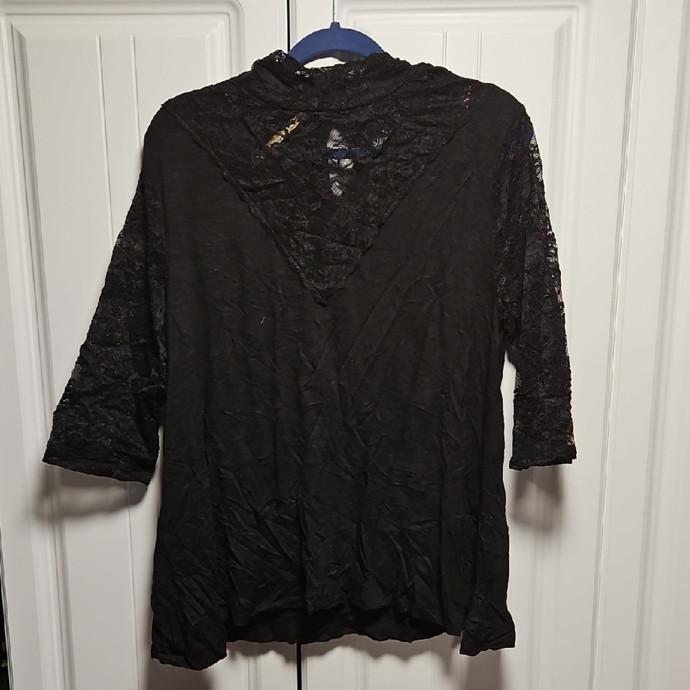 Torrid Black Lace Top
